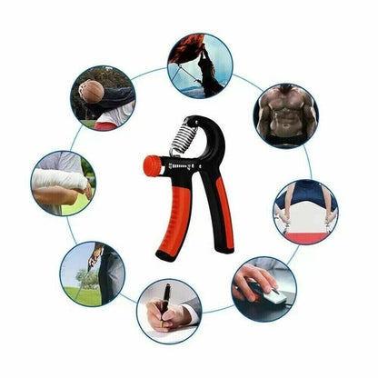 Hand Grip Strength Power Trainer Gripper Strengthener Adjustable Gym